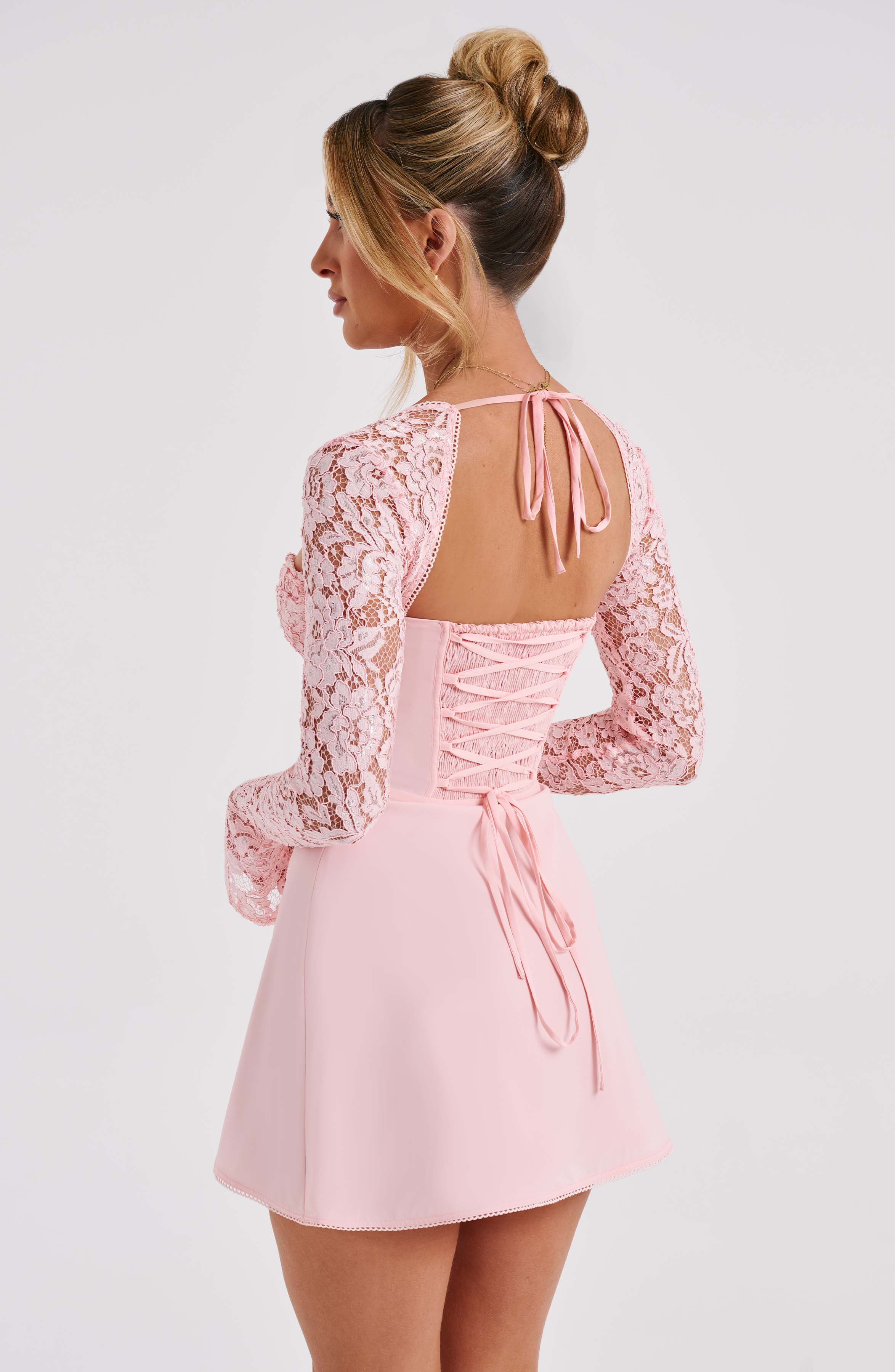 Flourenne Jacinthe Mini Dress in Blush