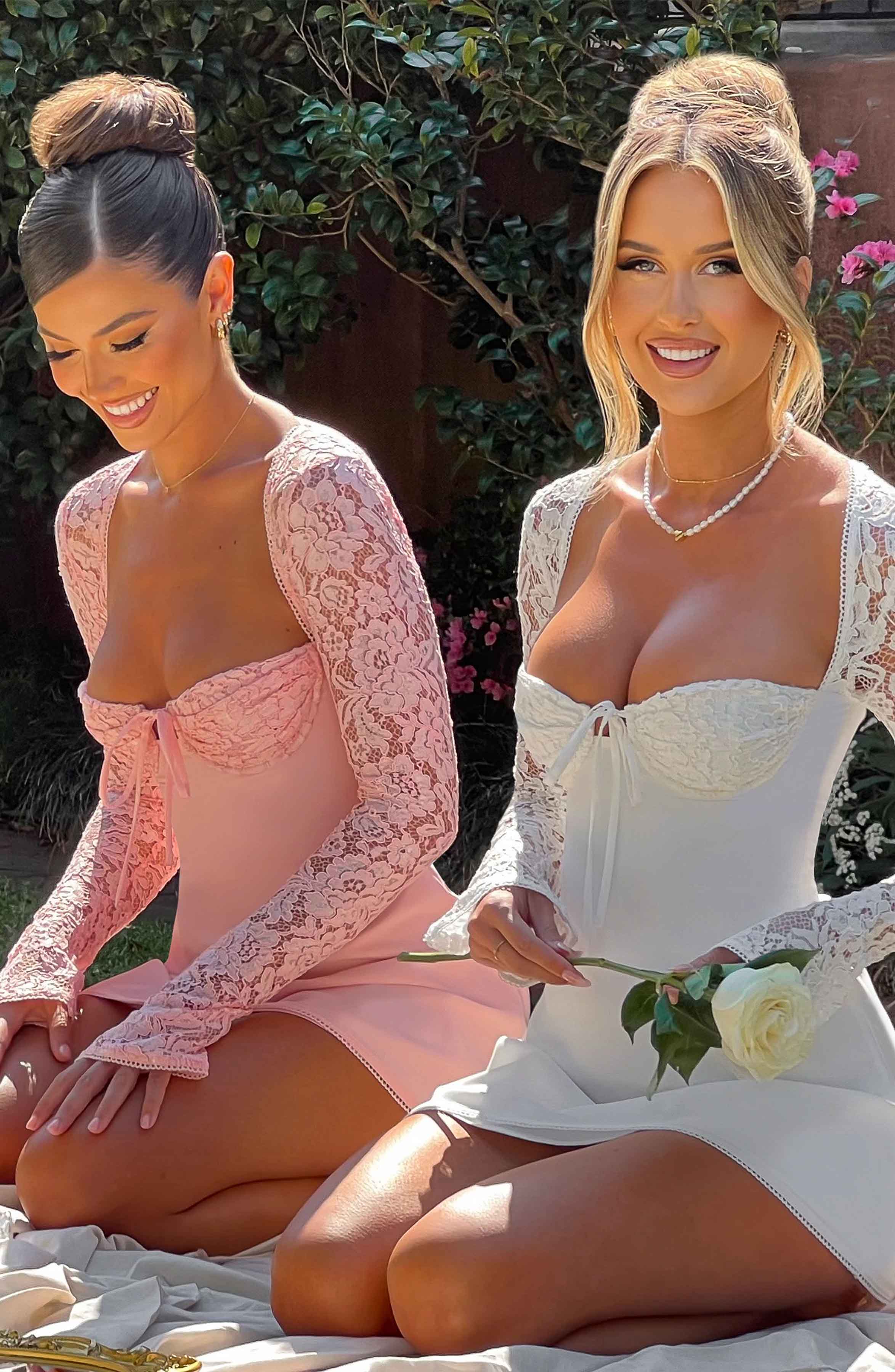 Flourenne Jacinthe Mini Dress in Blush