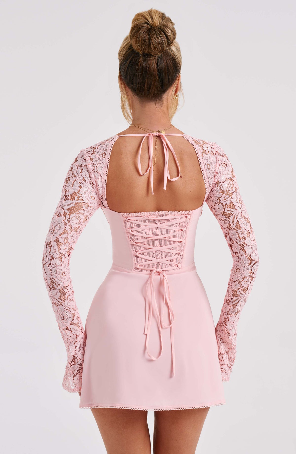 Flourenne Jacinthe Mini Dress in Blush