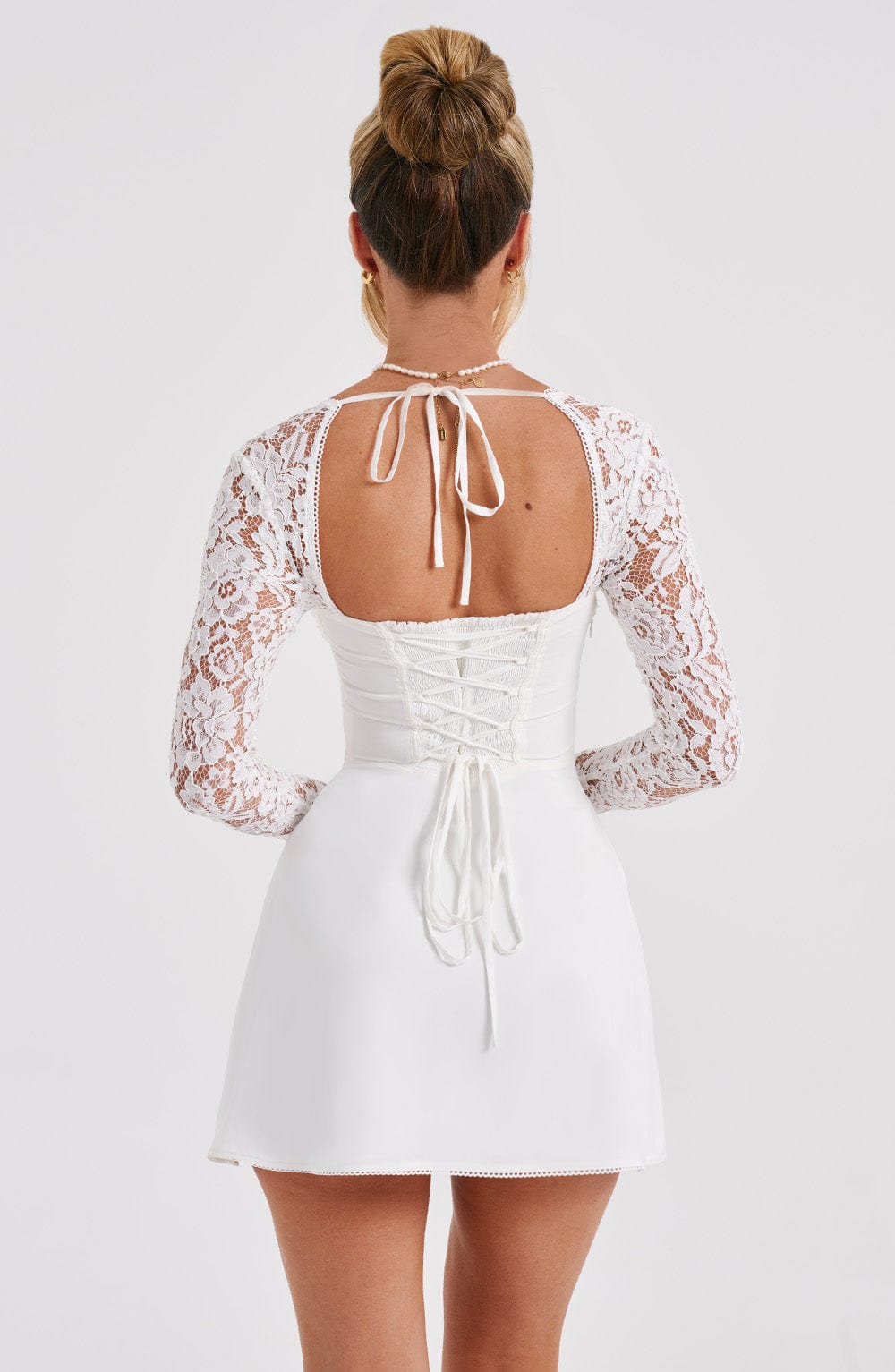 Flourenne Jacinthe Mini Dress in Ivory