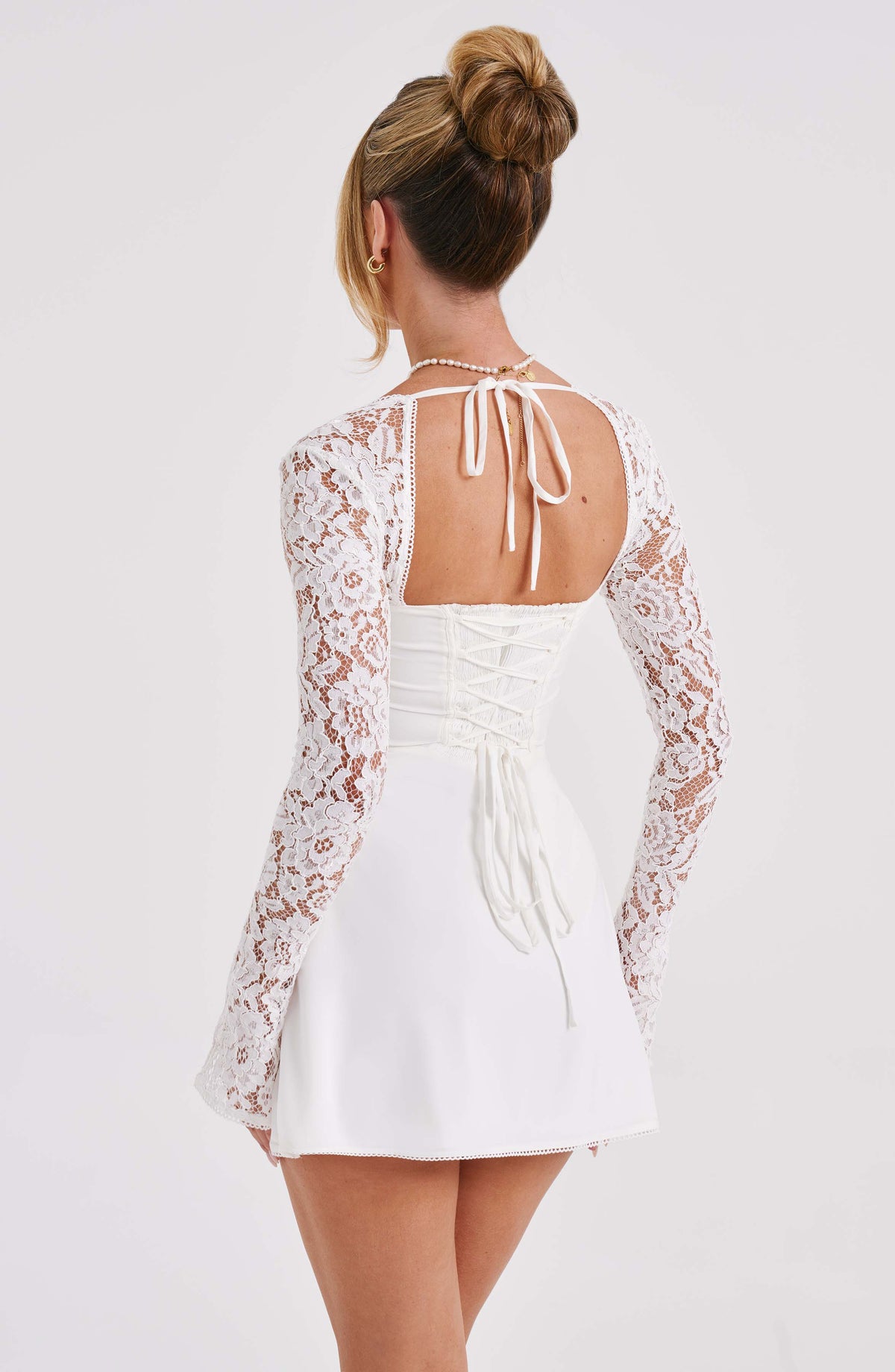 Flourenne Jacinthe Mini Dress in Ivory