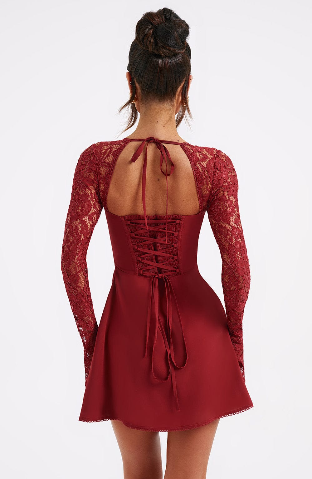Flourenne Jacinthe Mini Dress in Red