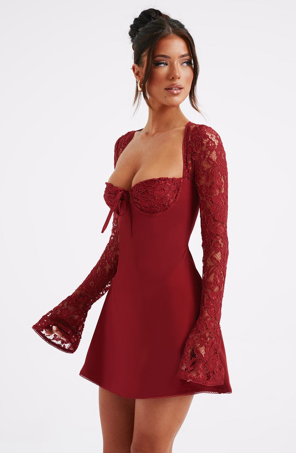 Flourenne Jacinthe Mini Dress in Red