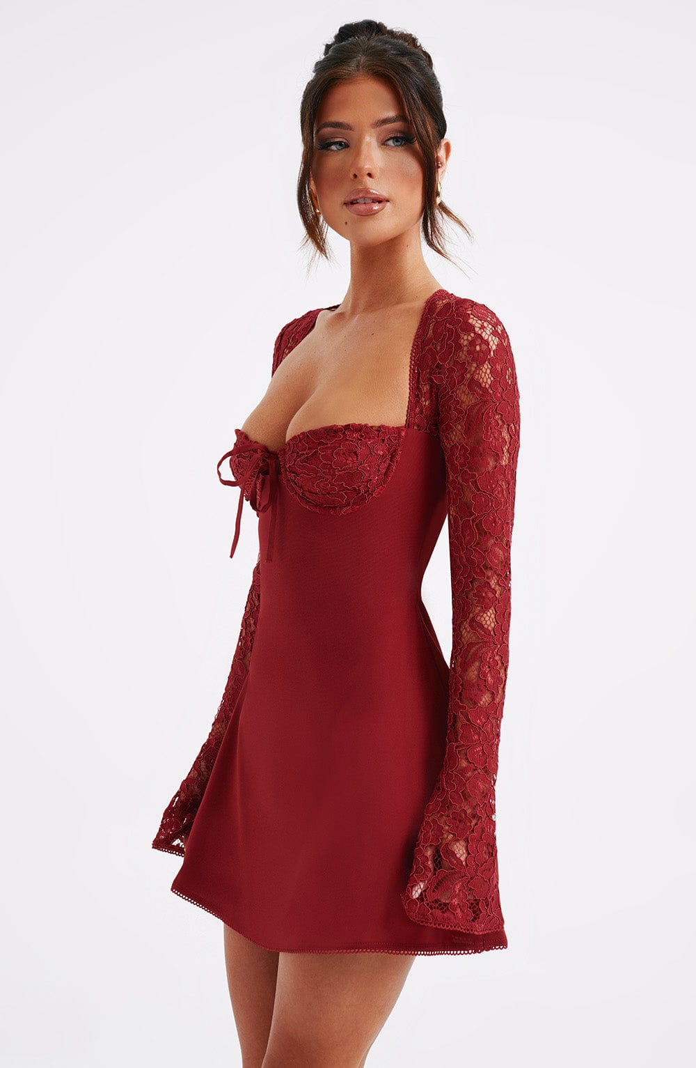 Flourenne Jacinthe Mini Dress in Red