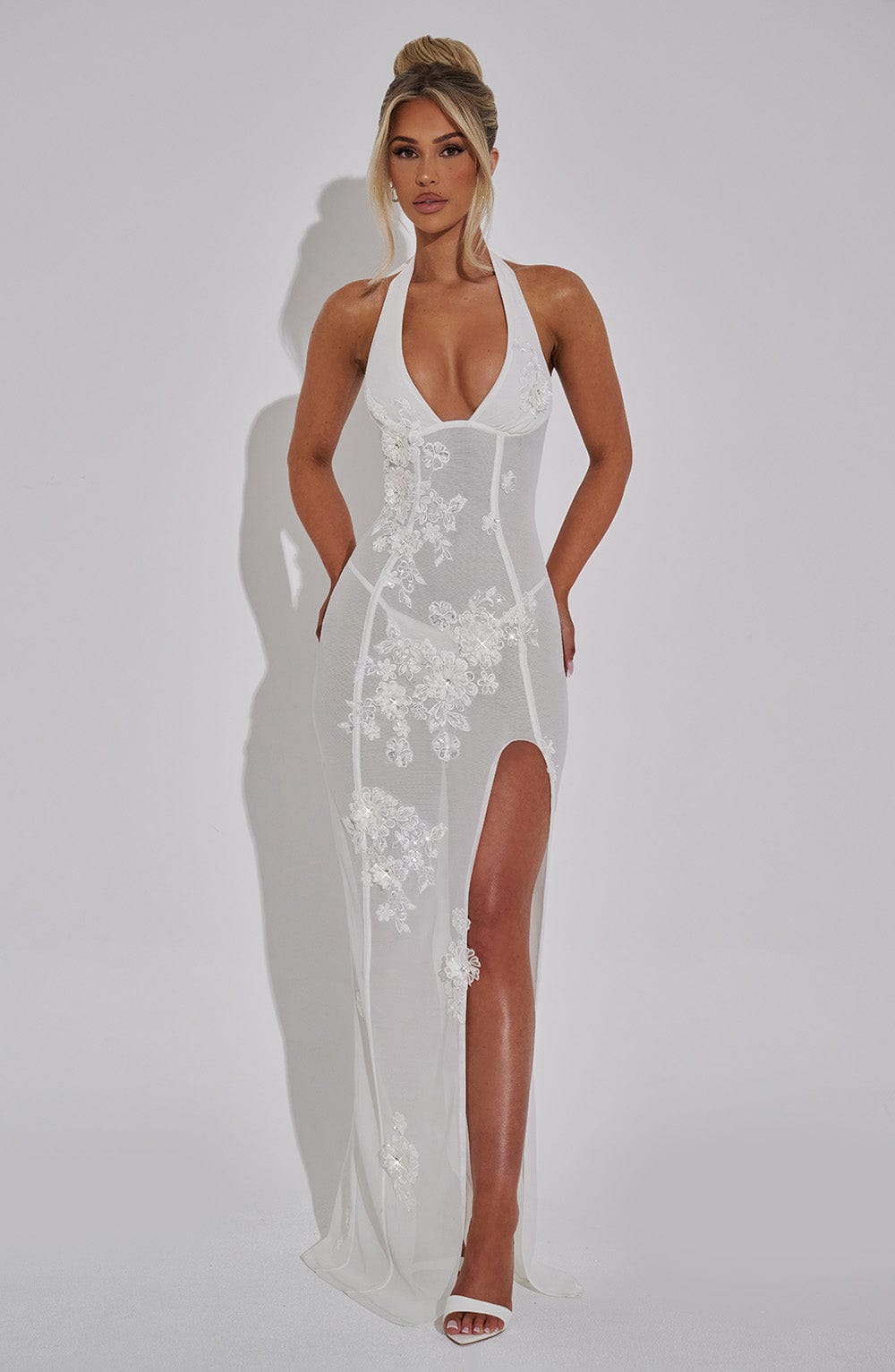 Flourenne Jacquelina Maxi Dress in Ivory