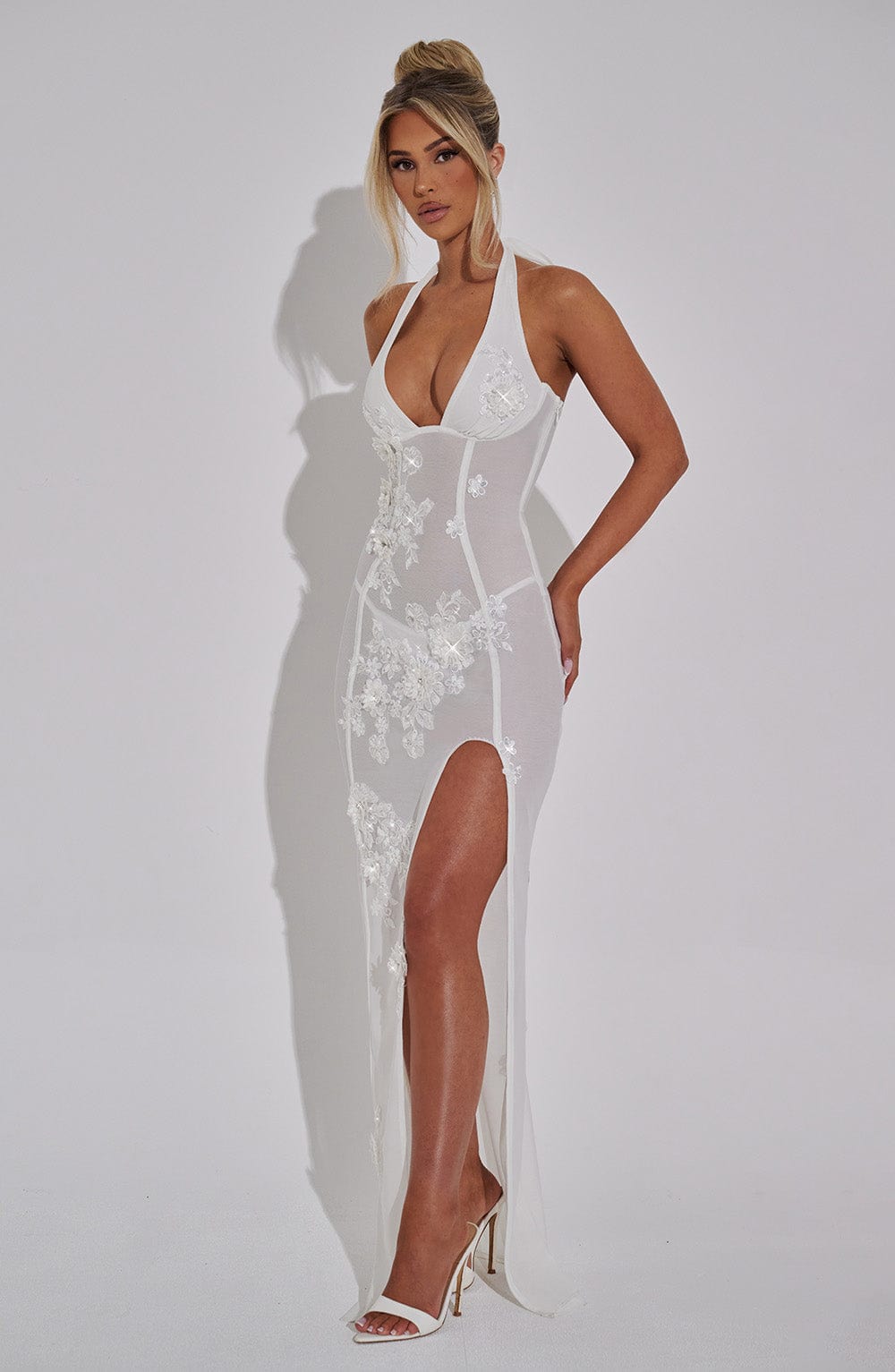 Flourenne Jacquelina Maxi Dress in Ivory