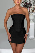 Flourenne Jacquia Mini Skirt in Black