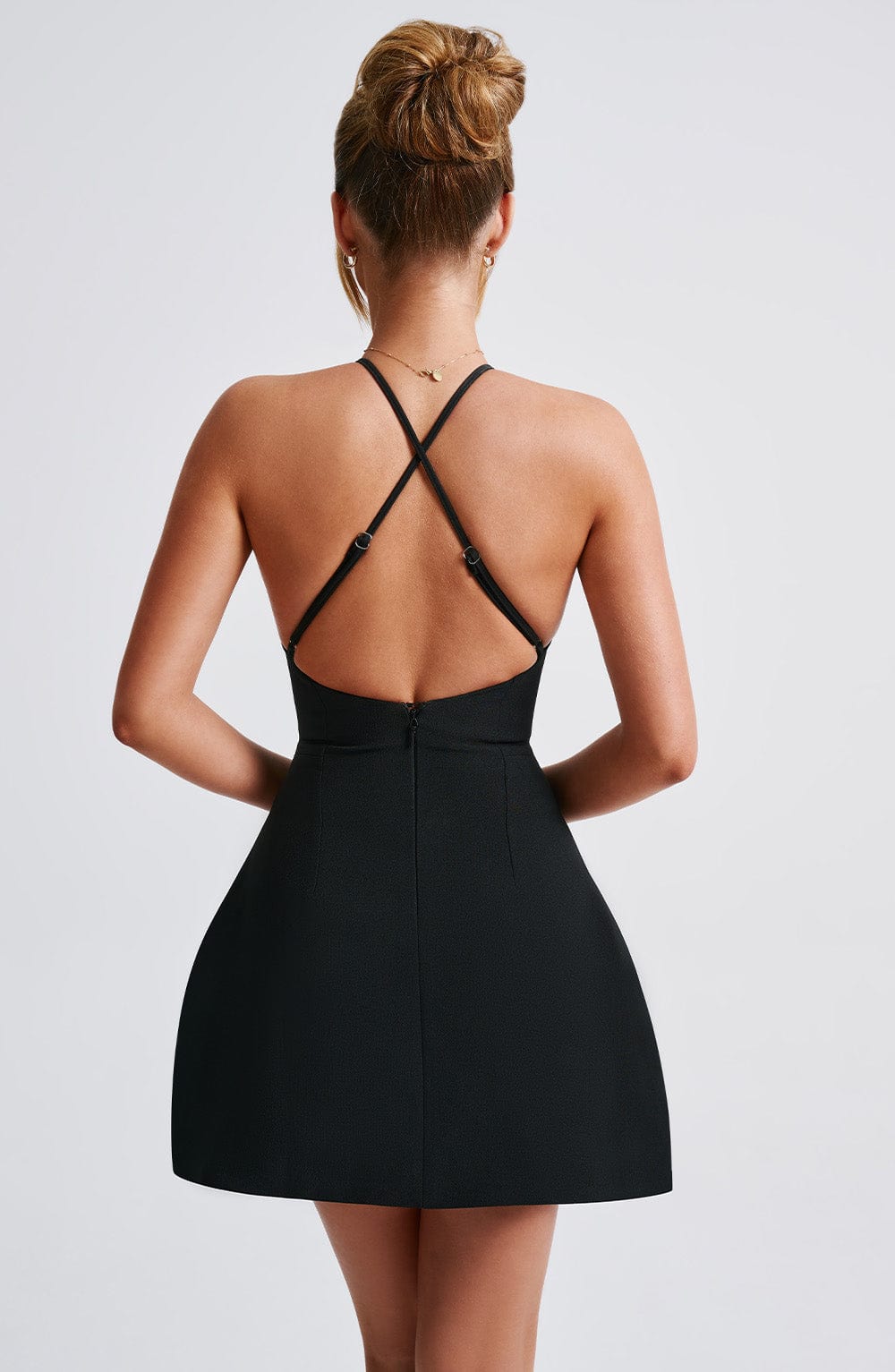 Flourenne Jaine Mini Dress in Black