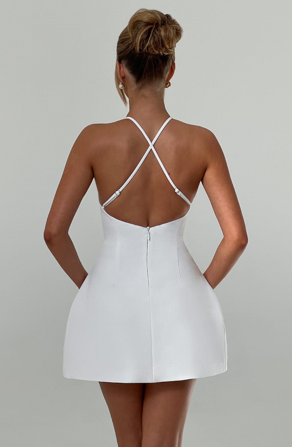 Flourenne Jaine Mini Dress in Ivory