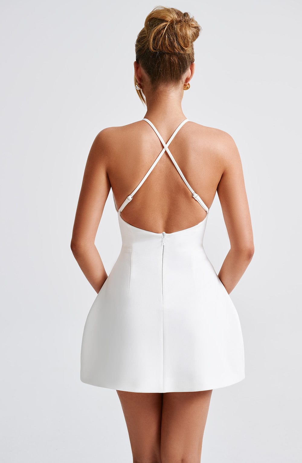 Flourenne Jaine Mini Dress in Ivory