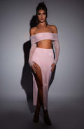 Flourenne Janae Maxi Skirt in Pink Sparkle