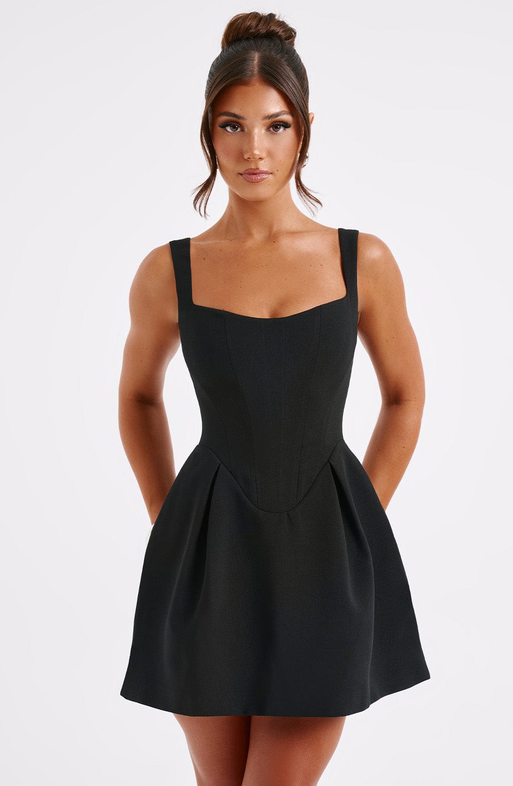 Flourenne Janelia Mini Dress in Black