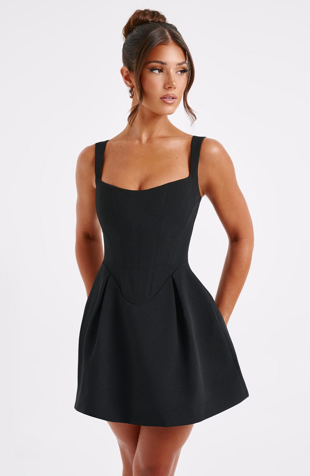 Flourenne Janelia Mini Dress in Black