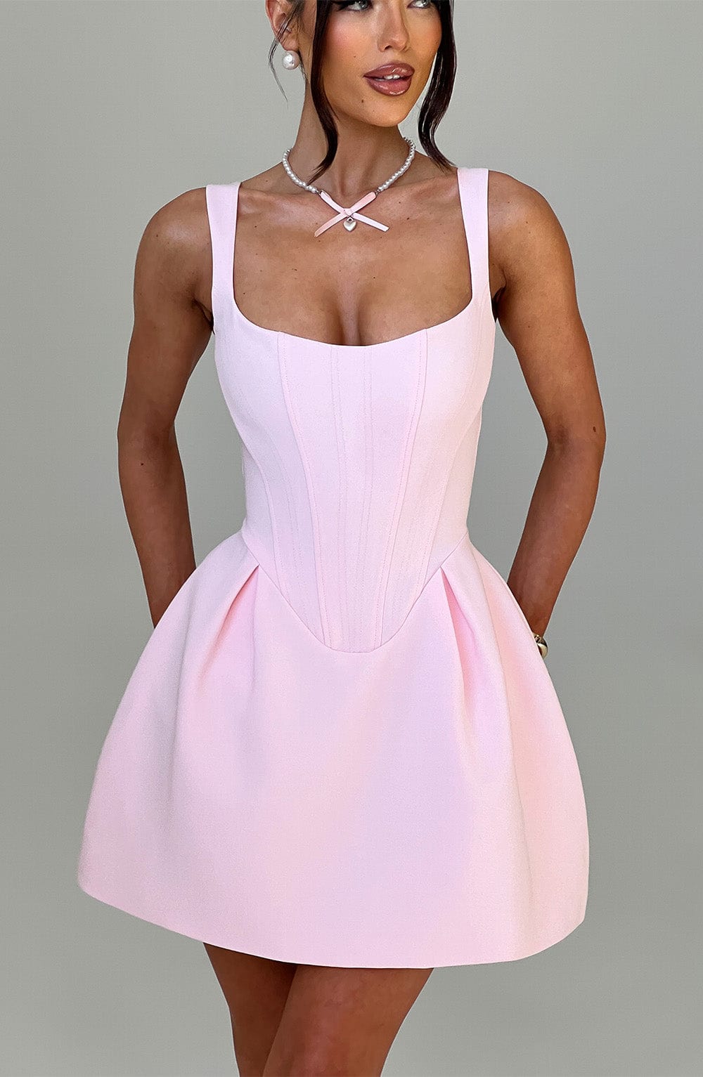 Flourenne Janelia Mini Dress in Blush