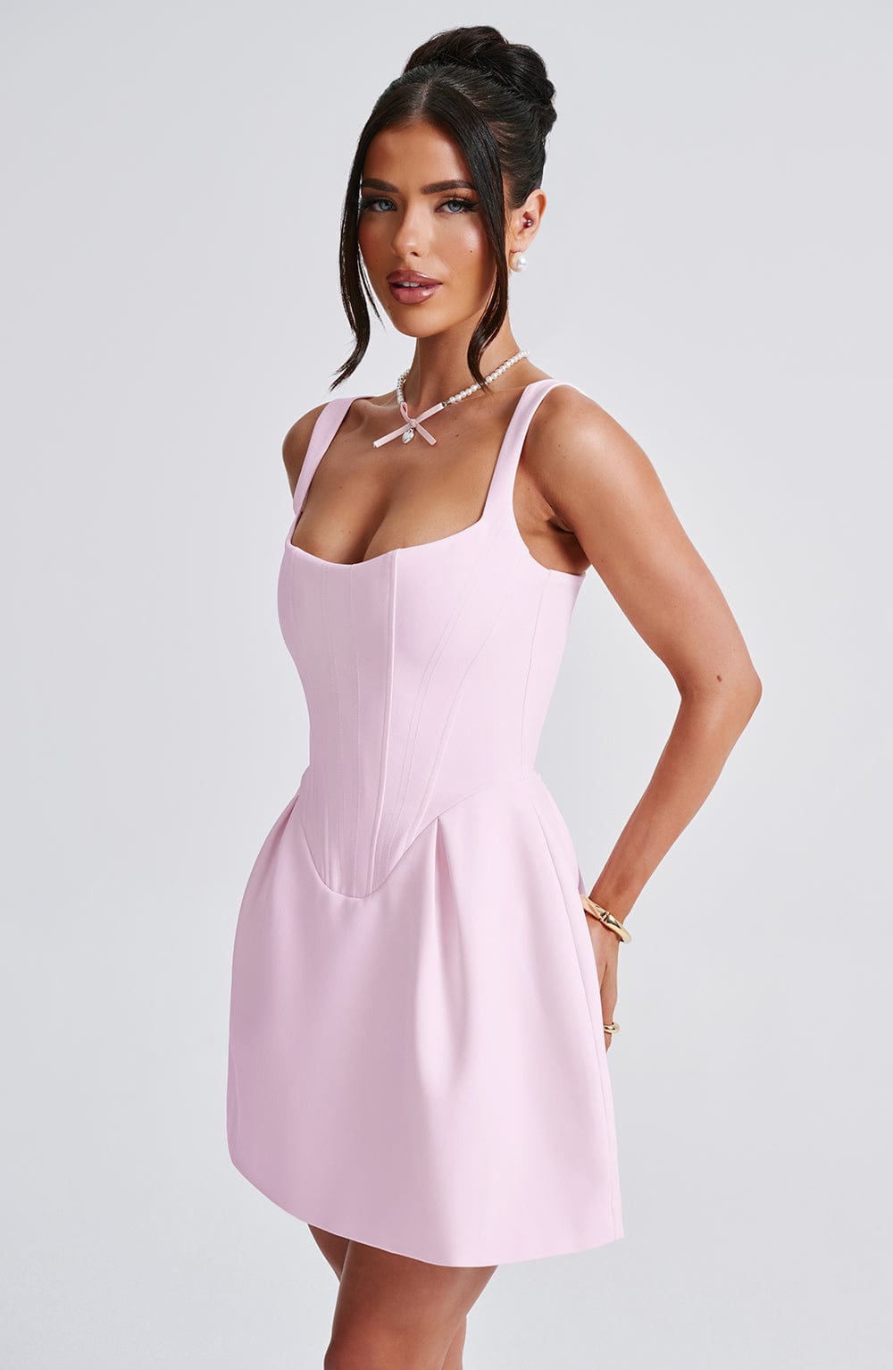 Flourenne Janelia Mini Dress in Blush