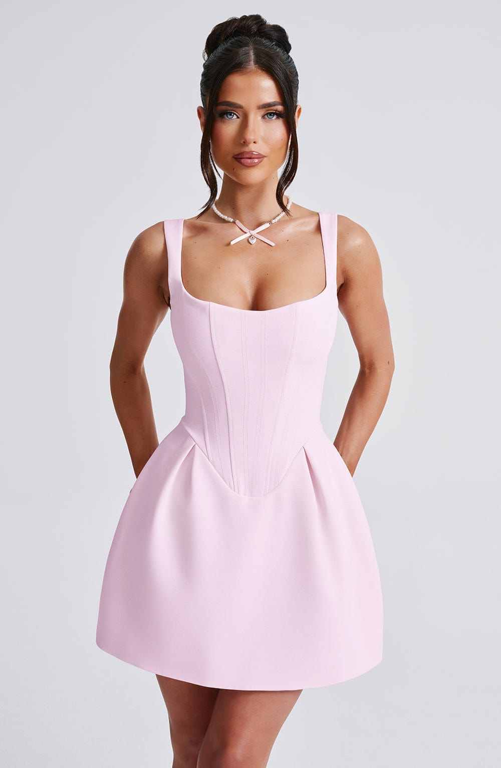 Flourenne Janelia Mini Dress in Blush