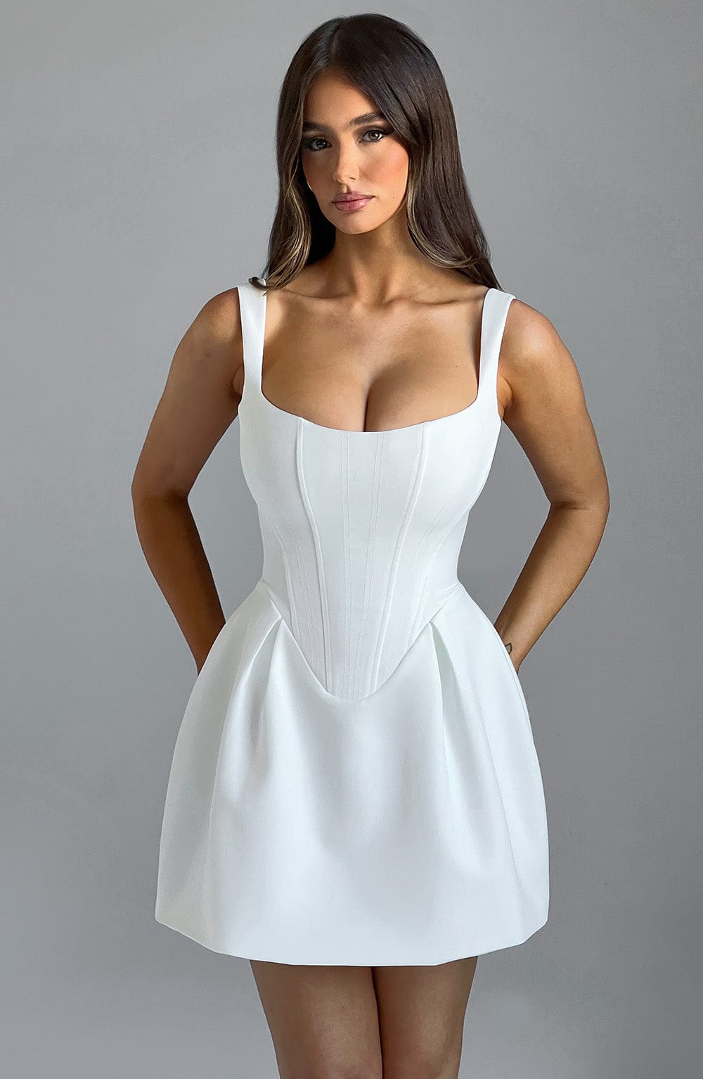 Flourenne Janelia Mini Dress in Ivory