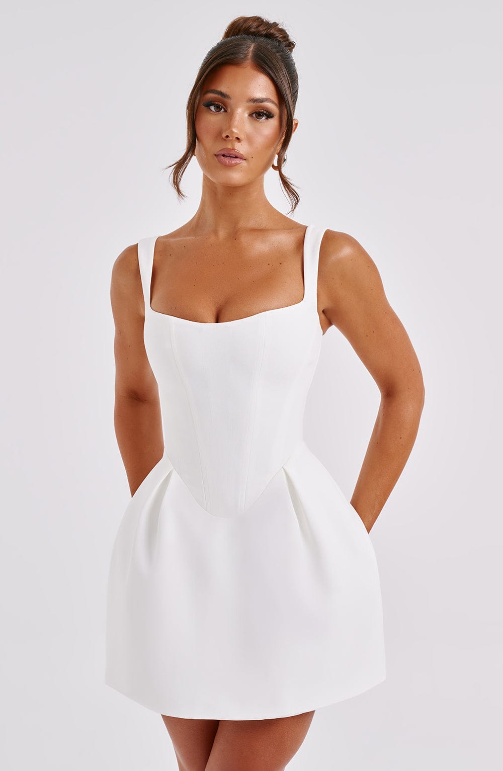 Flourenne Janelia Mini Dress in Ivory