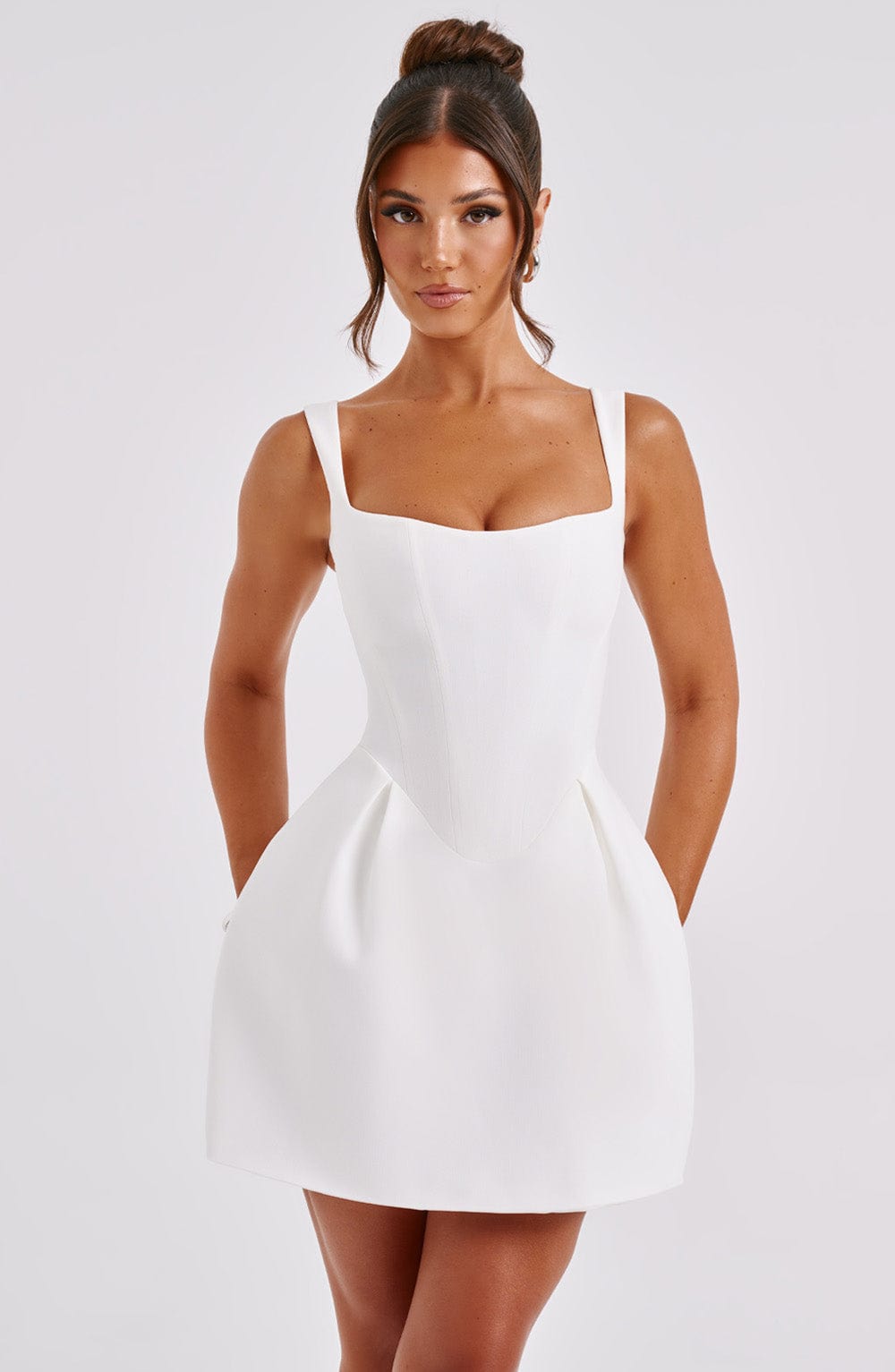 Flourenne Janelia Mini Dress in Ivory