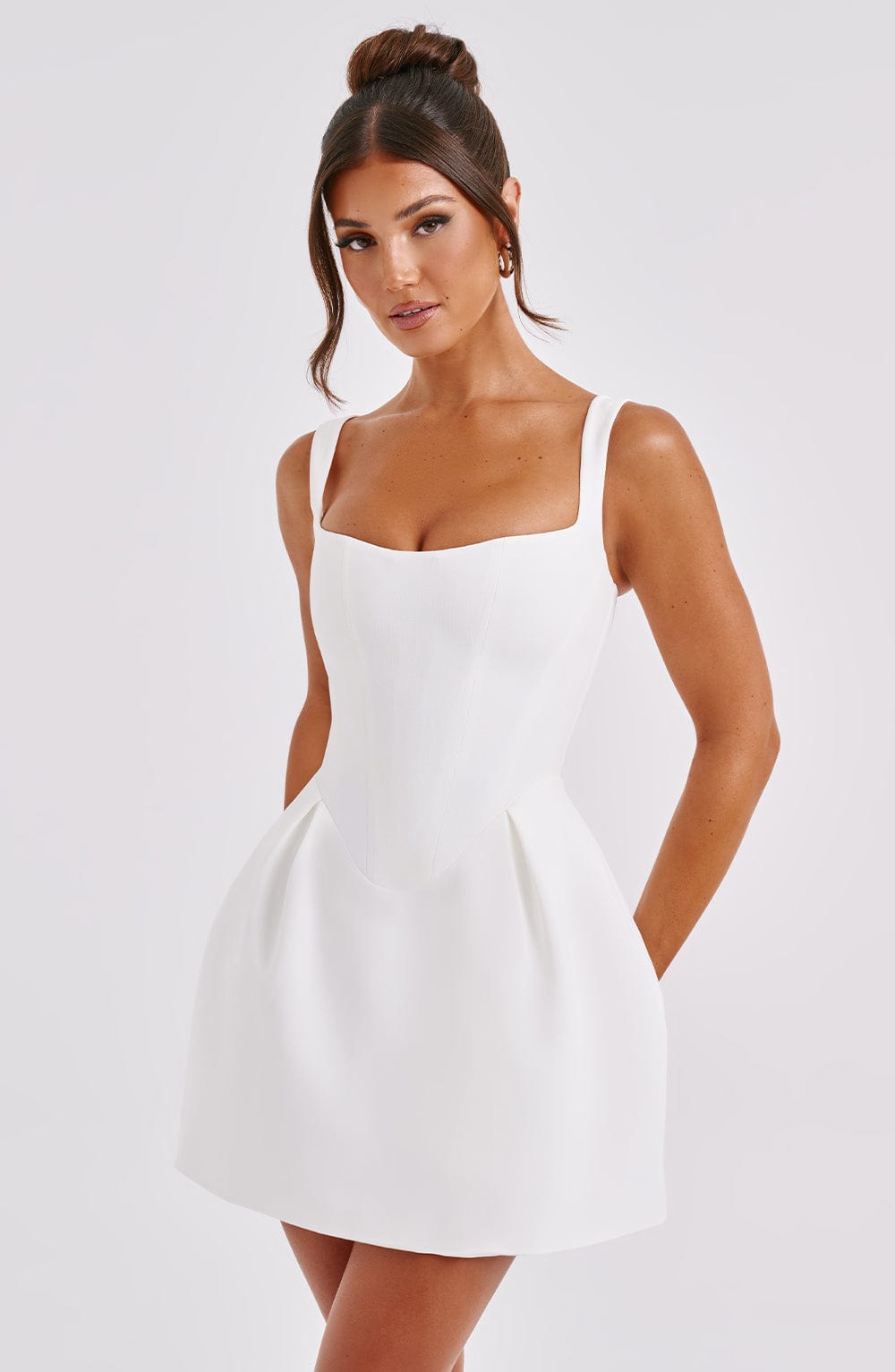 Flourenne Janelia Mini Dress in Ivory