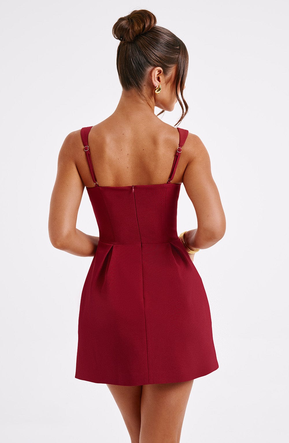 Flourenne Janelia Mini Dress in Wine