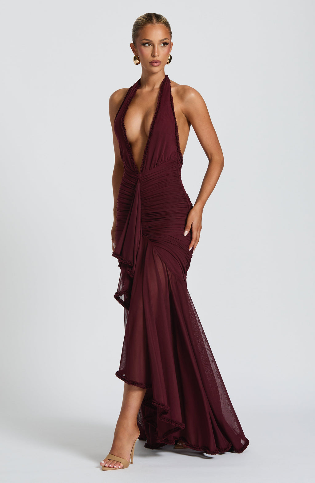 Flourenne Janesse Maxi Dress in Cherry Lacquer