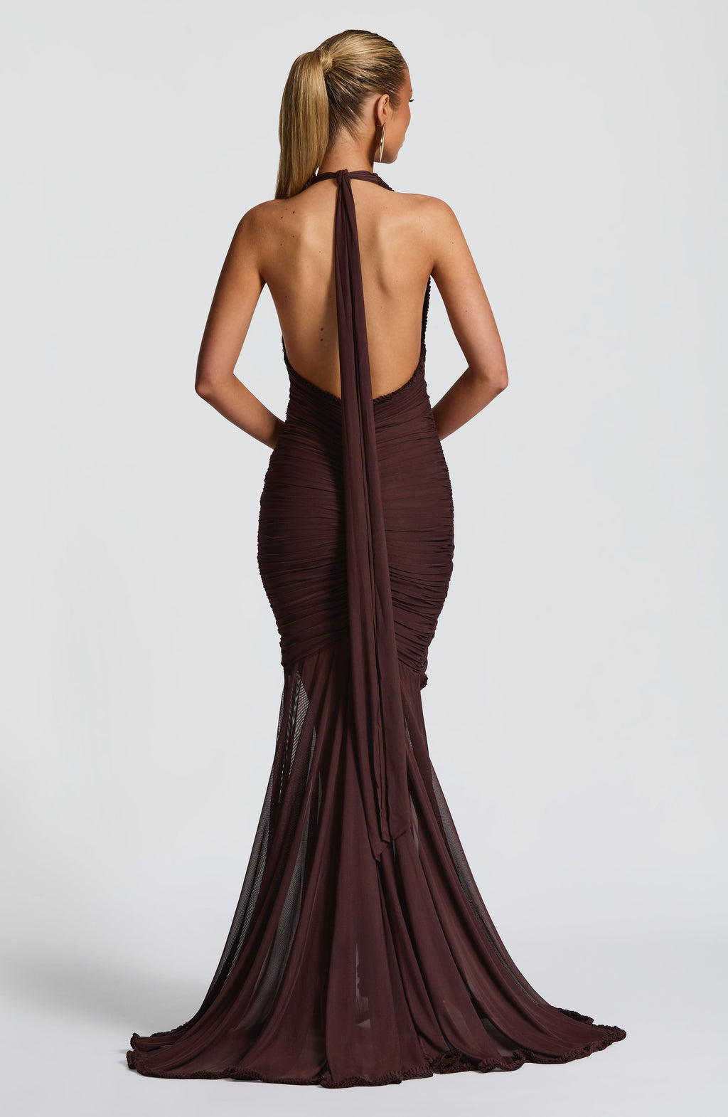 Flourenne Janesse Maxi Dress in Plum Brown