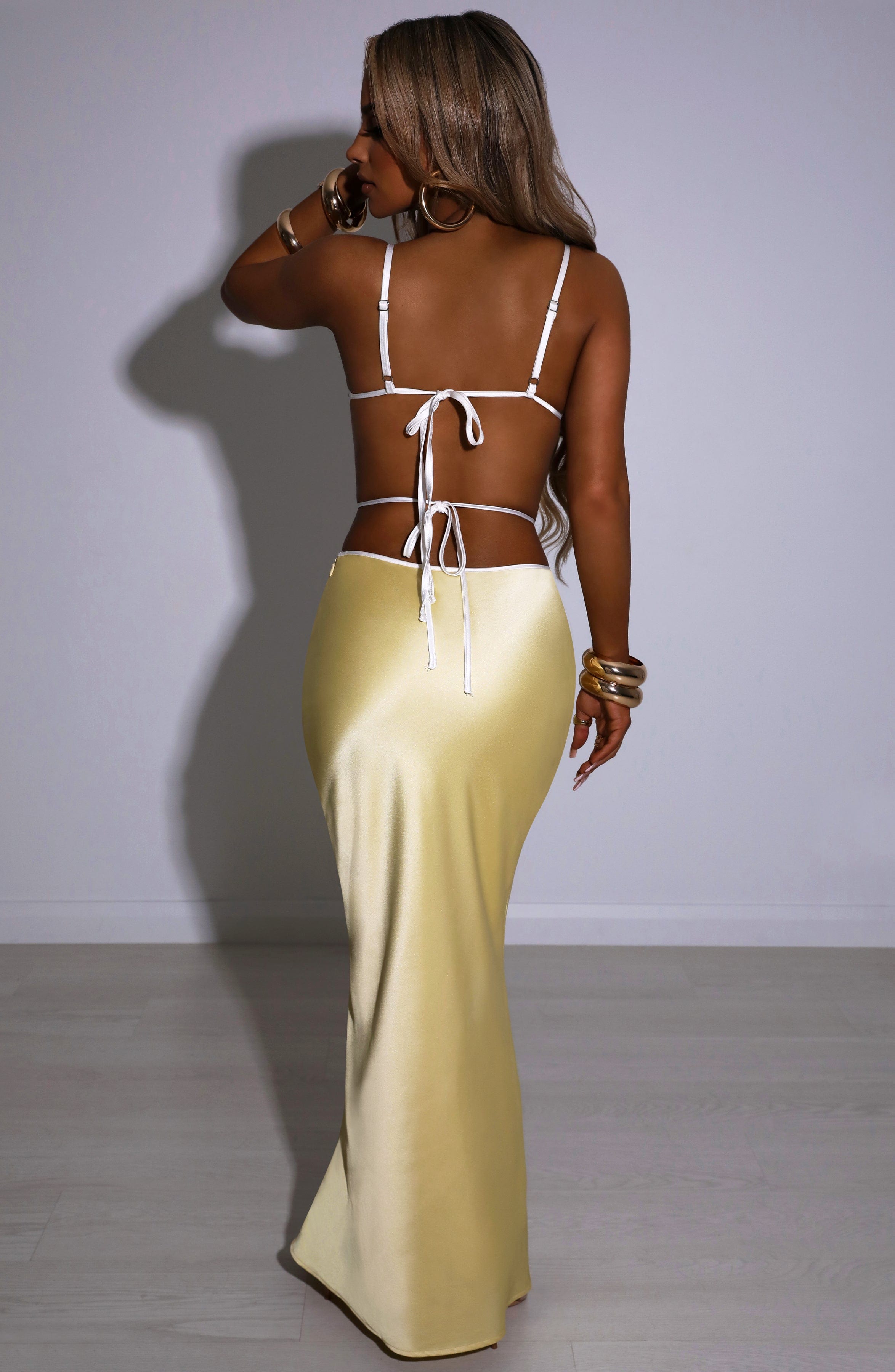 Flourenne Jasmyra Maxi Skirt in Lemon