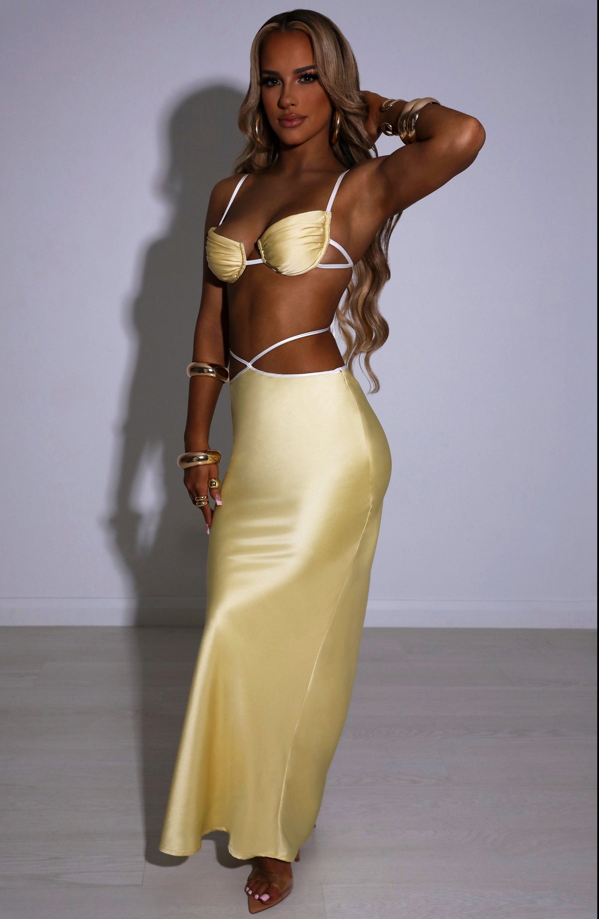 Flourenne Jasmyra Maxi Skirt in Lemon