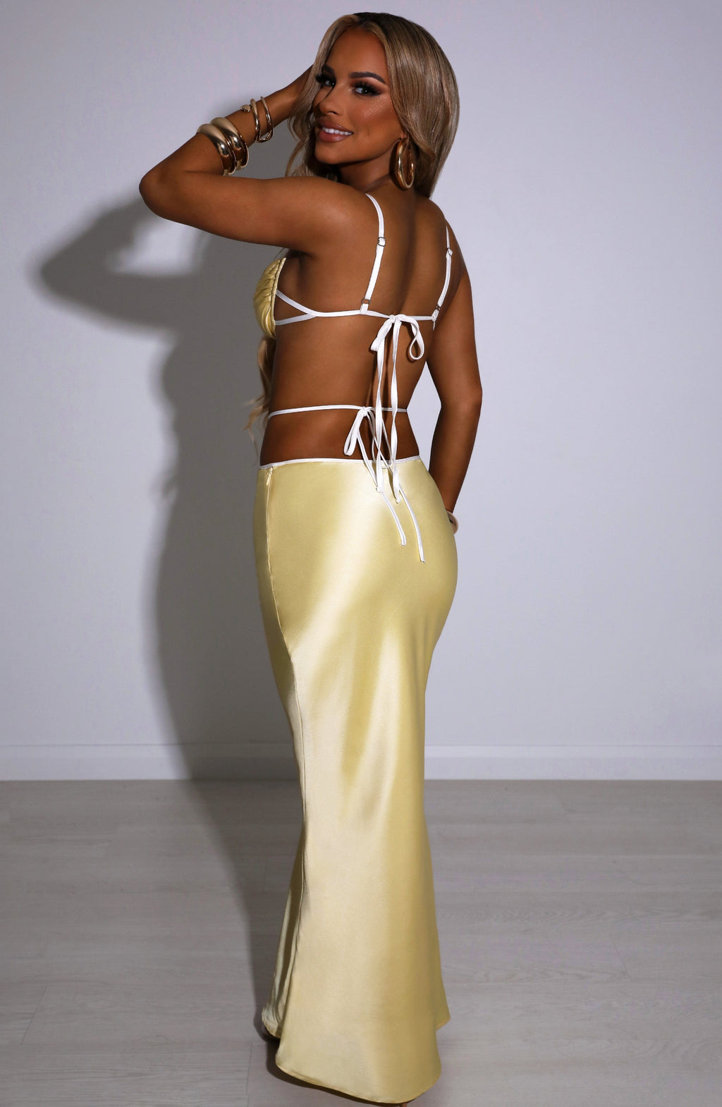 Flourenne Jasmyra Maxi Skirt in Lemon