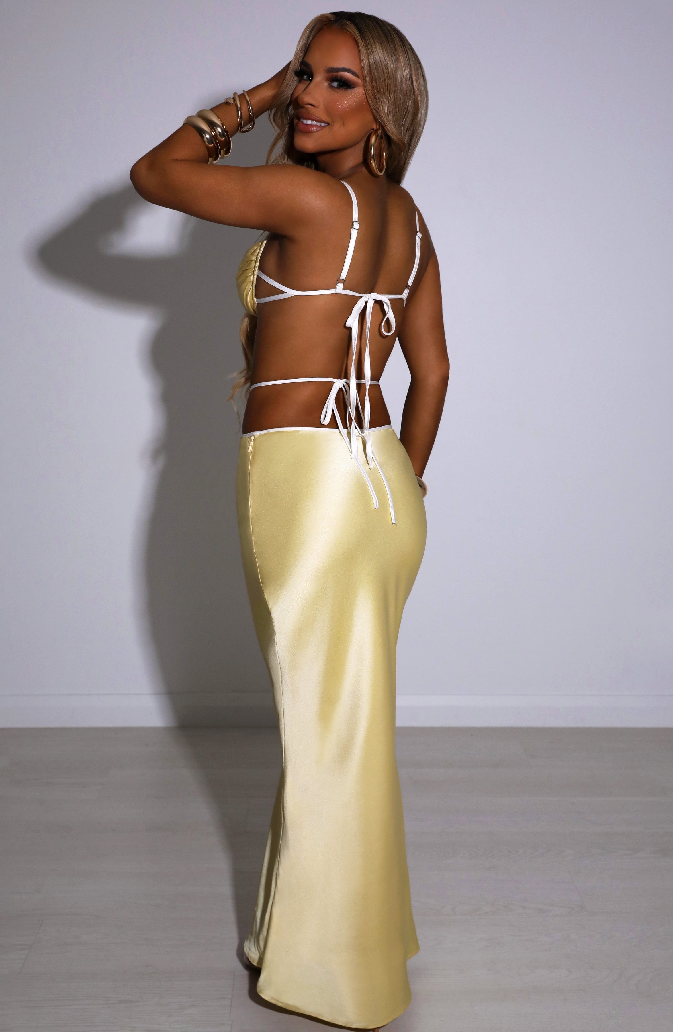 Flourenne Jasmyra Maxi Skirt in Lemon