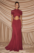 Flourenne Jayla Maxi Dress in Burgundy