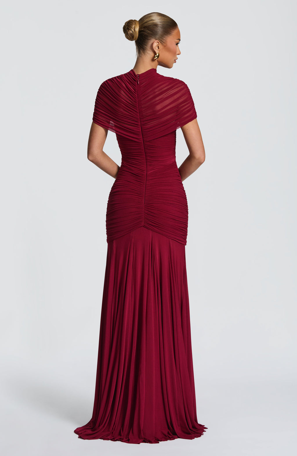 Flourenne Jayla Maxi Dress in Burgundy