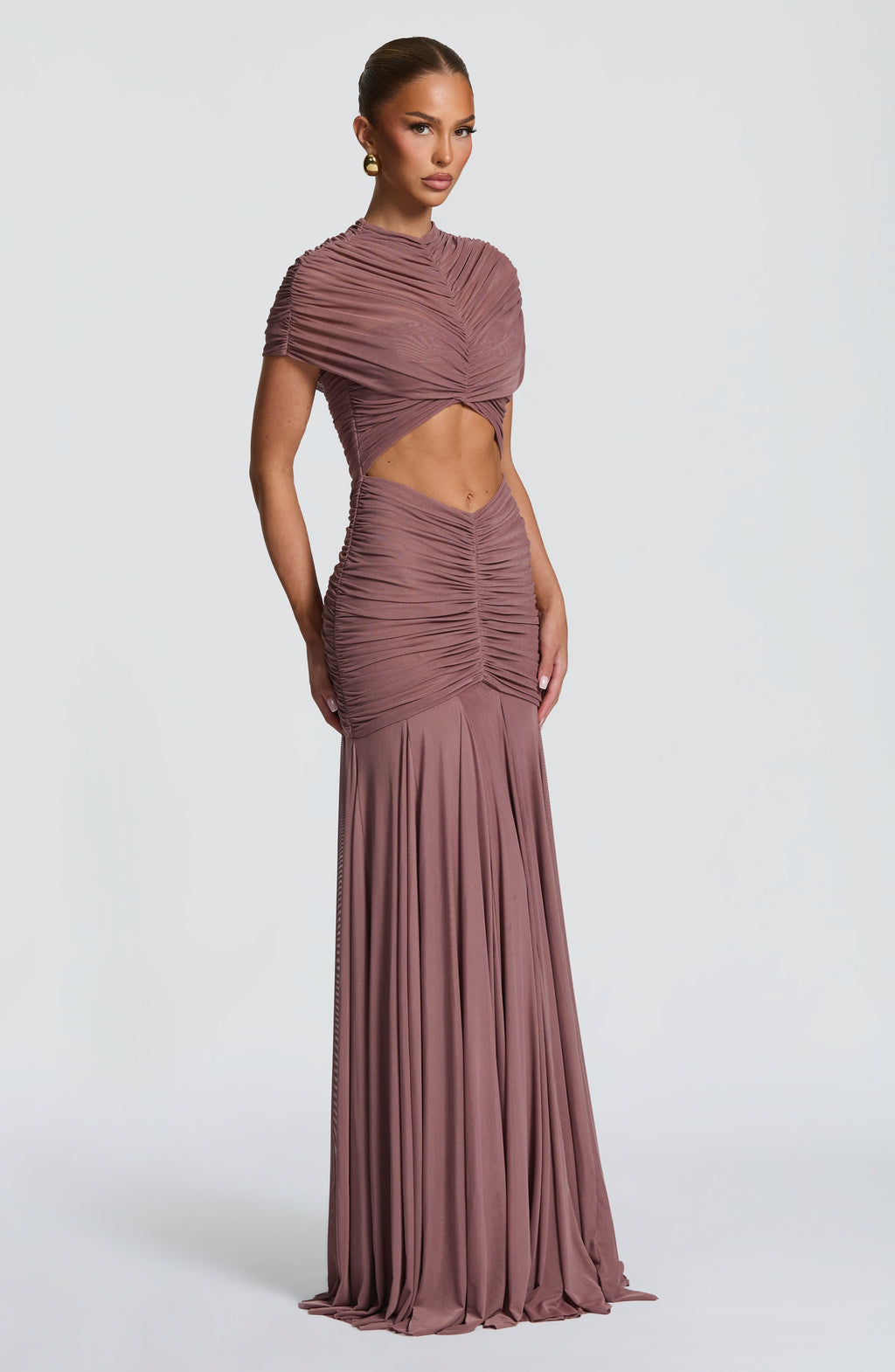 Flourenne Jayla Maxi Dress in Dusty Rose