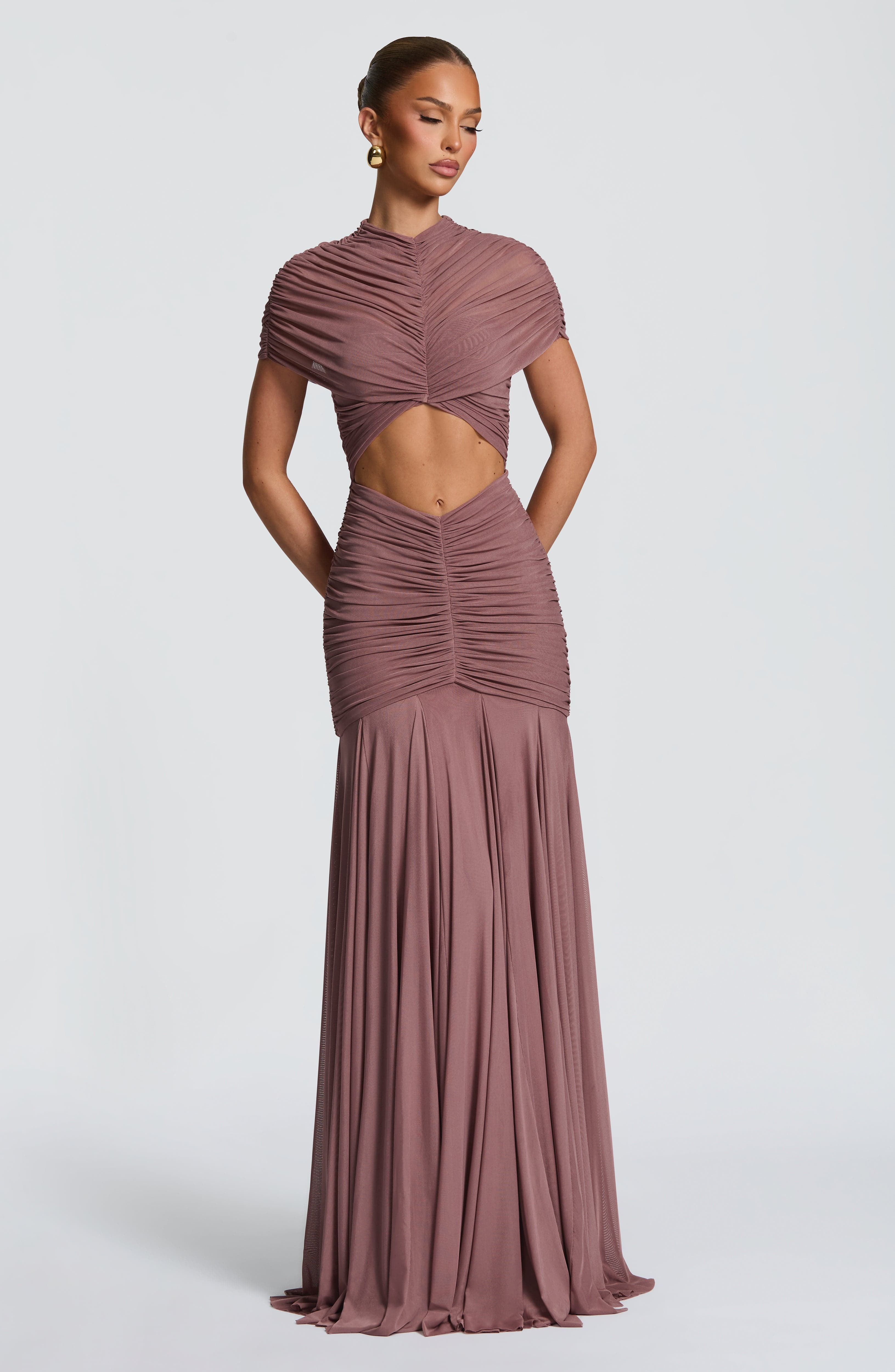 Flourenne Jayla Maxi Dress in Dusty Rose