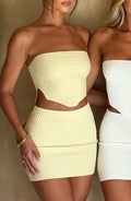 Flourenne Jazlyn Mini Skirt in Lemon
