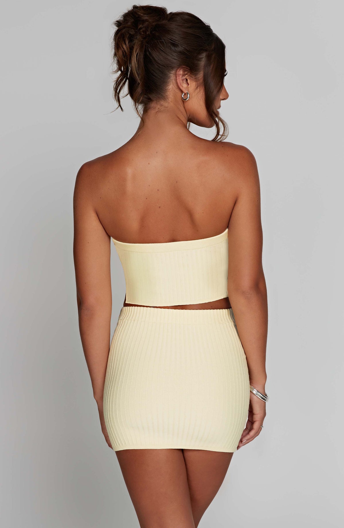 Flourenne Jazlyn Mini Skirt in Lemon