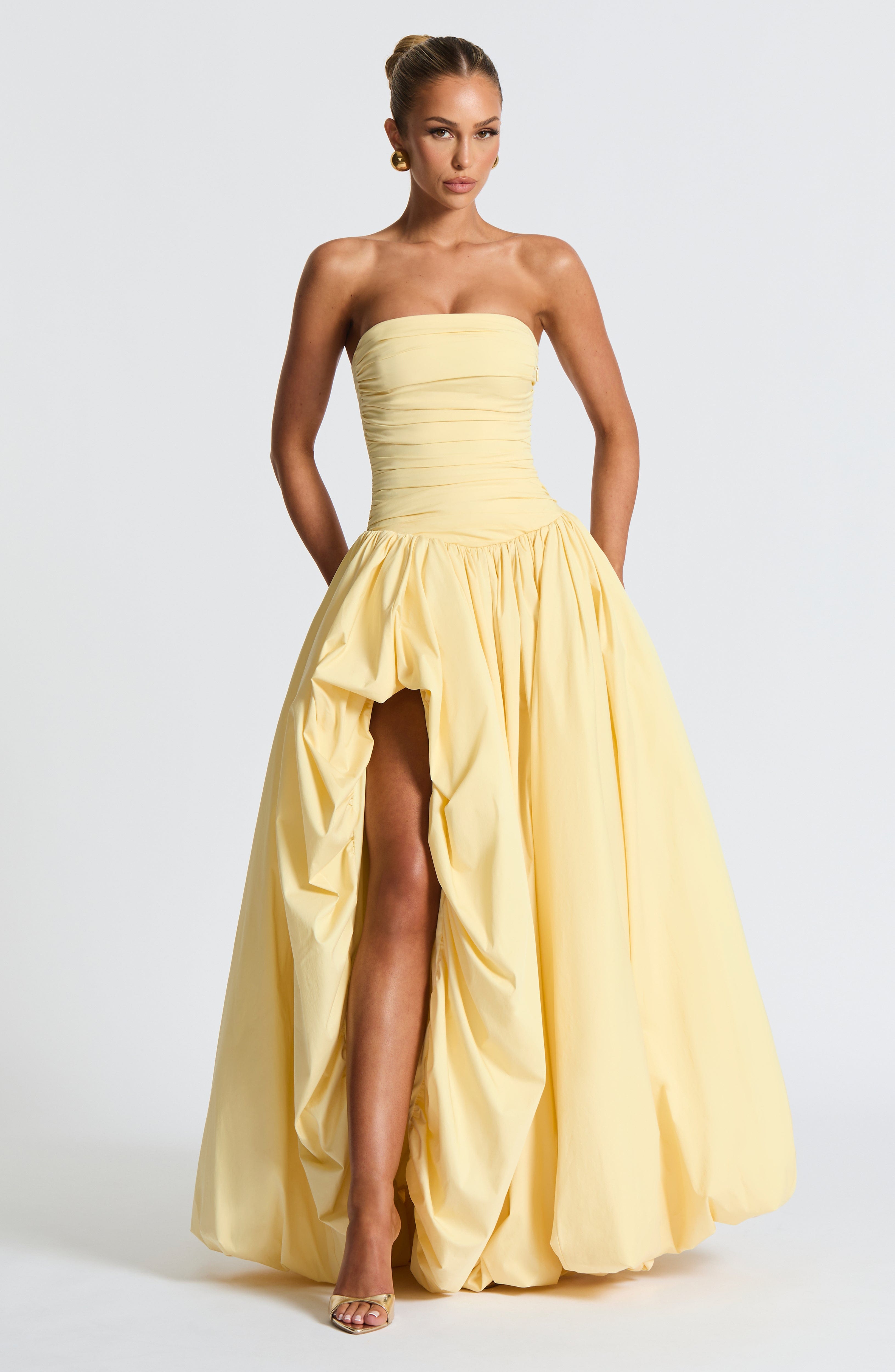 Flourenne Jilena Maxi Dress in Lemon