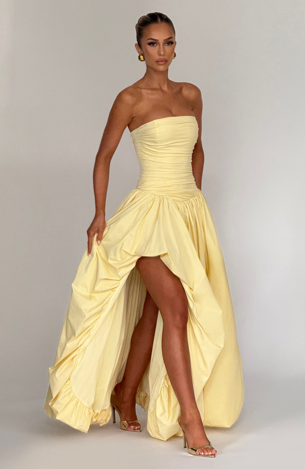 Flourenne Jilena Maxi Dress in Lemon