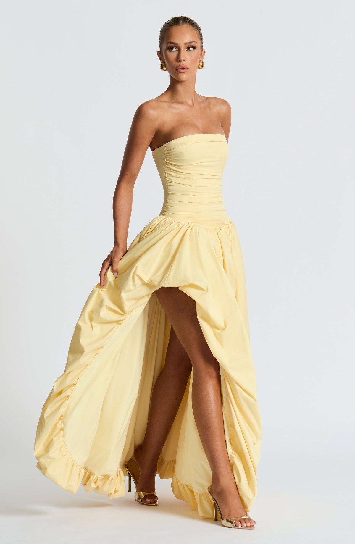 Flourenne Jilena Maxi Dress in Lemon