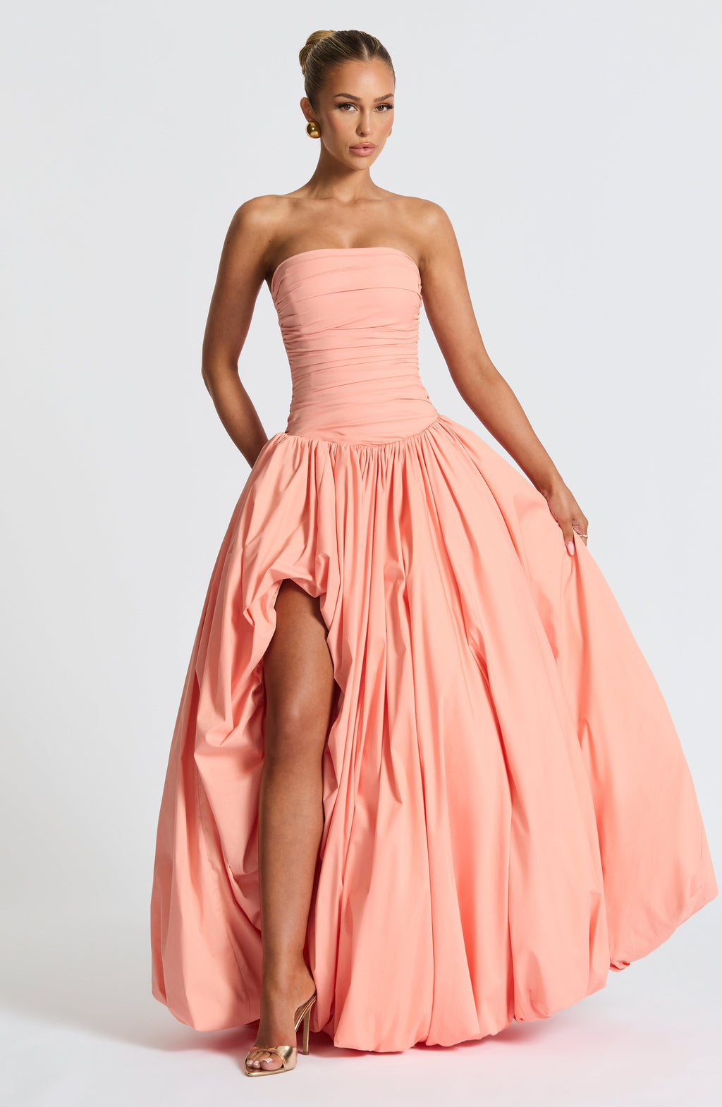 Flourenne Jilena Maxi Dress in Peach