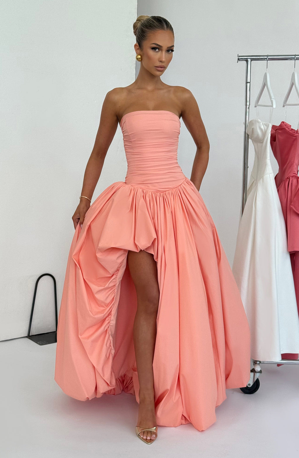 Flourenne Jilena Maxi Dress in Peach