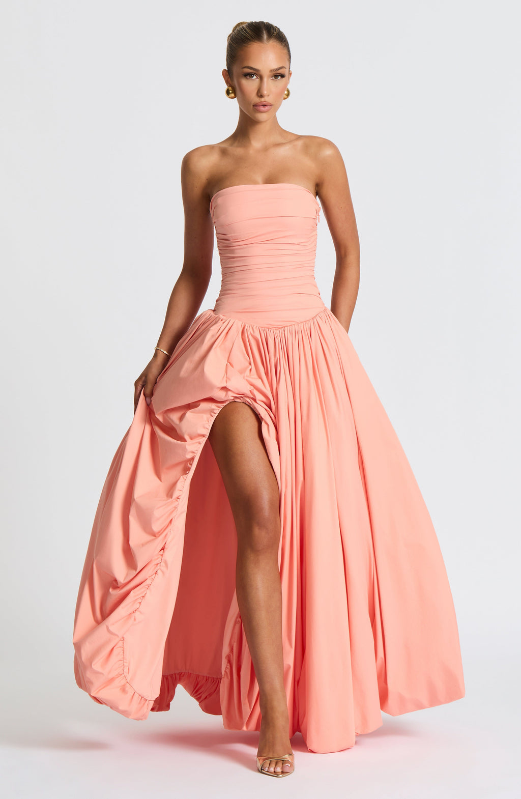 Flourenne Jilena Maxi Dress in Peach