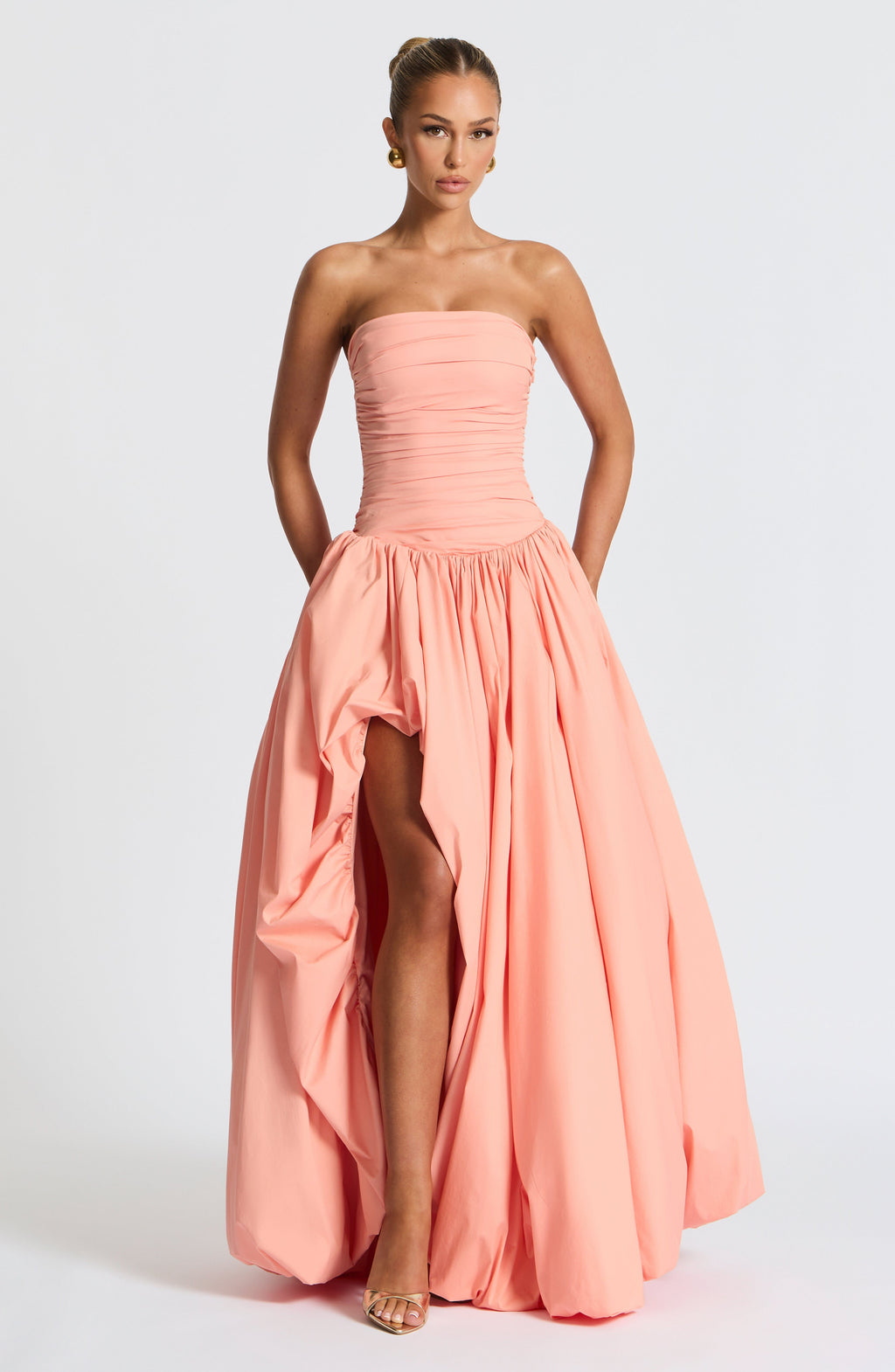 Flourenne Jilena Maxi Dress in Peach