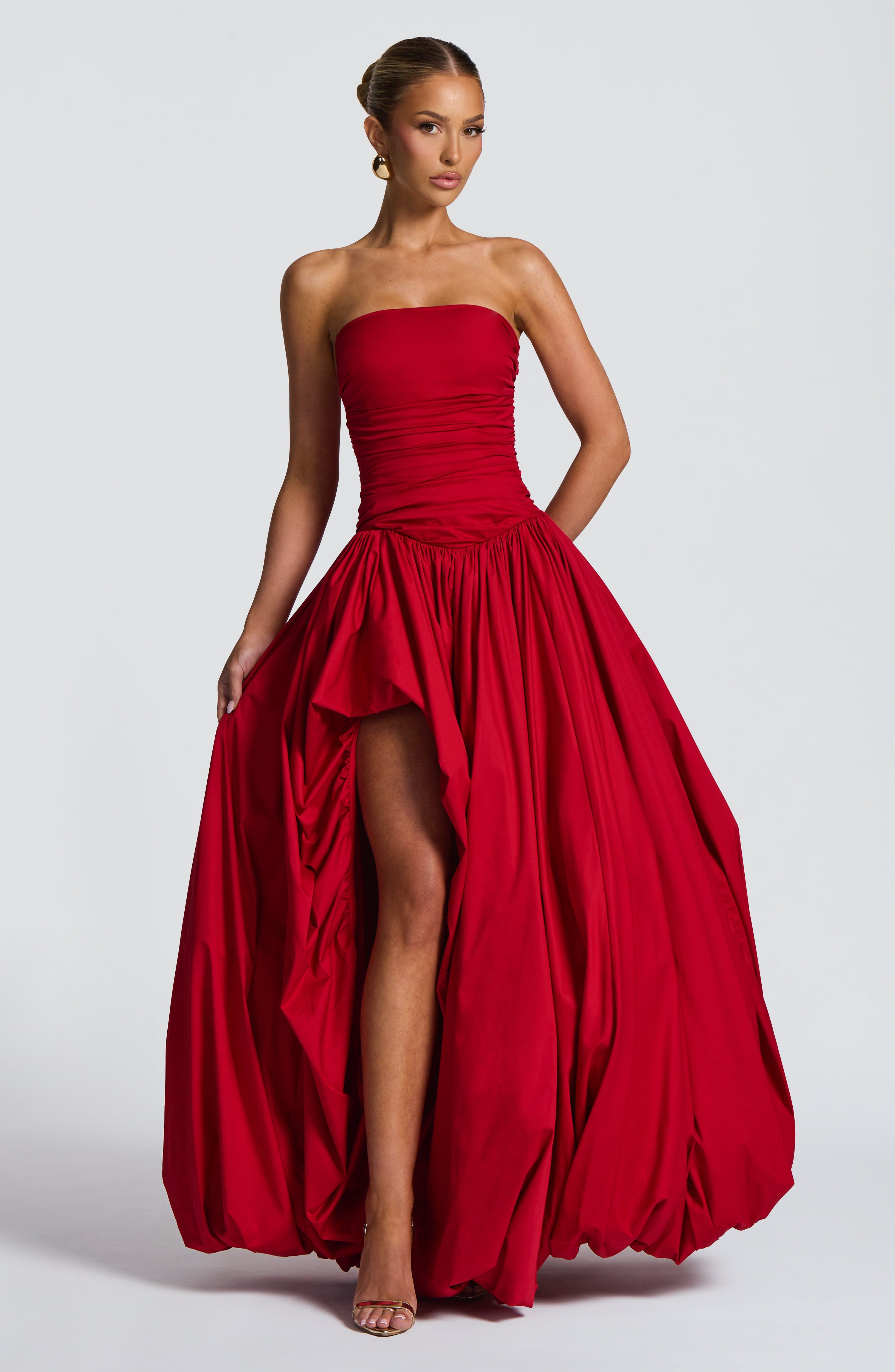 Flourenne Jilena Maxi Dress in Red