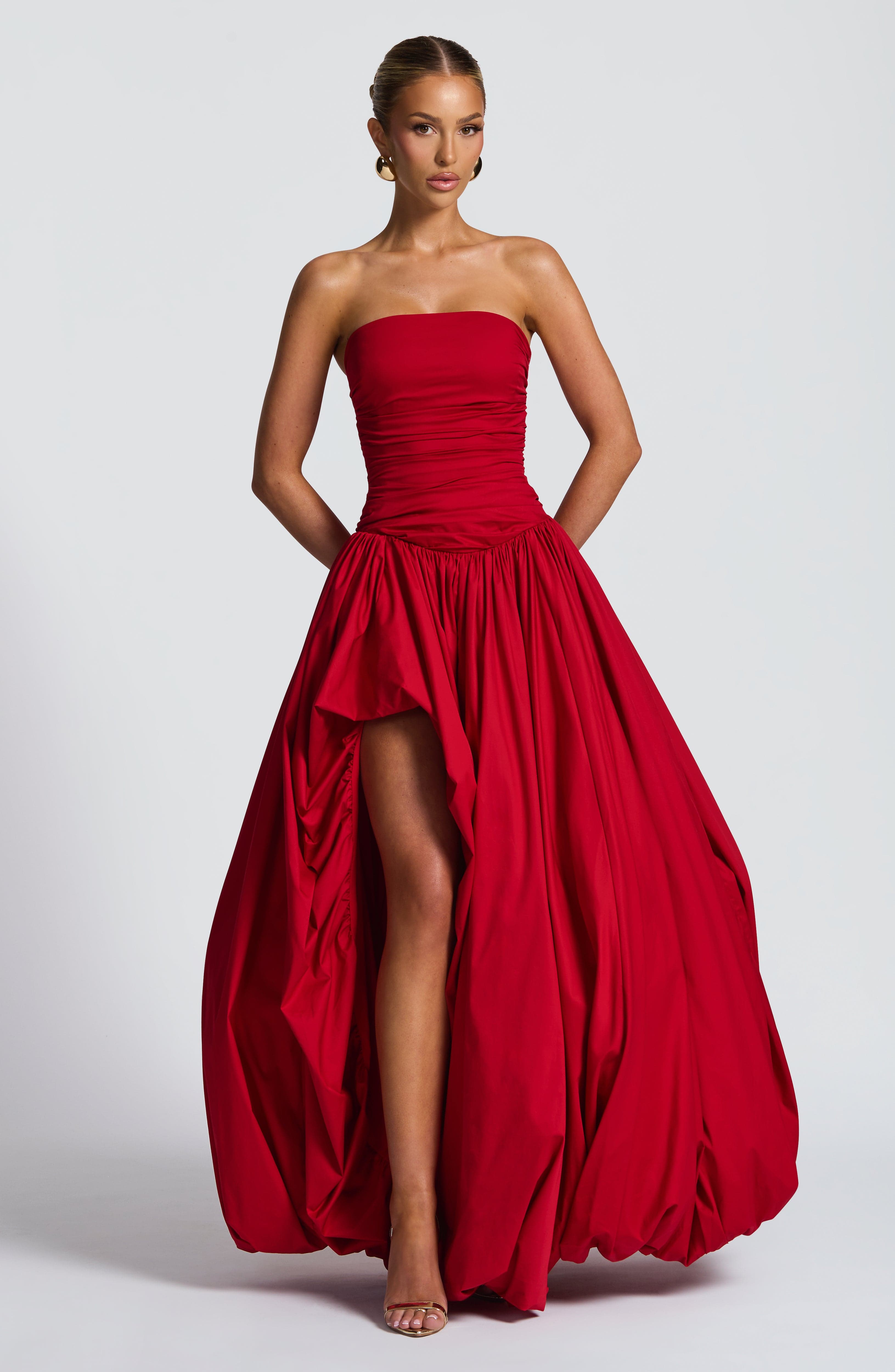Flourenne Jilena Maxi Dress in Red