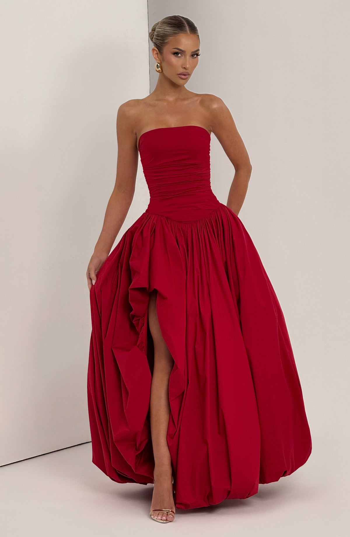 Flourenne Jilena Maxi Dress in Red