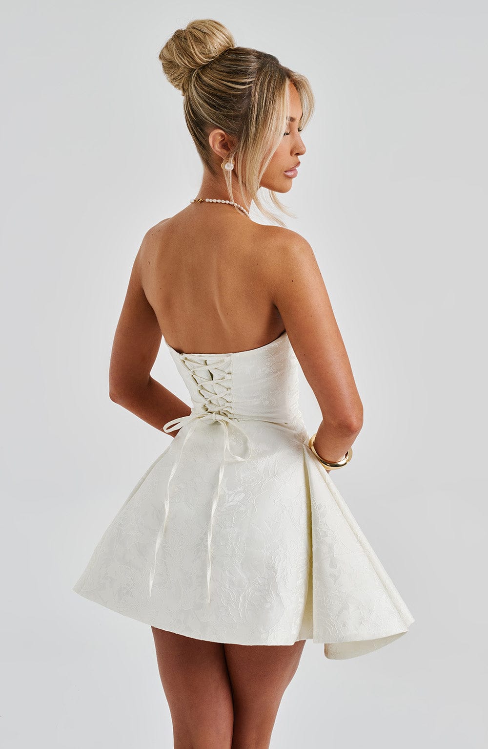 Flourenne Joanie Playsuit in Ivory