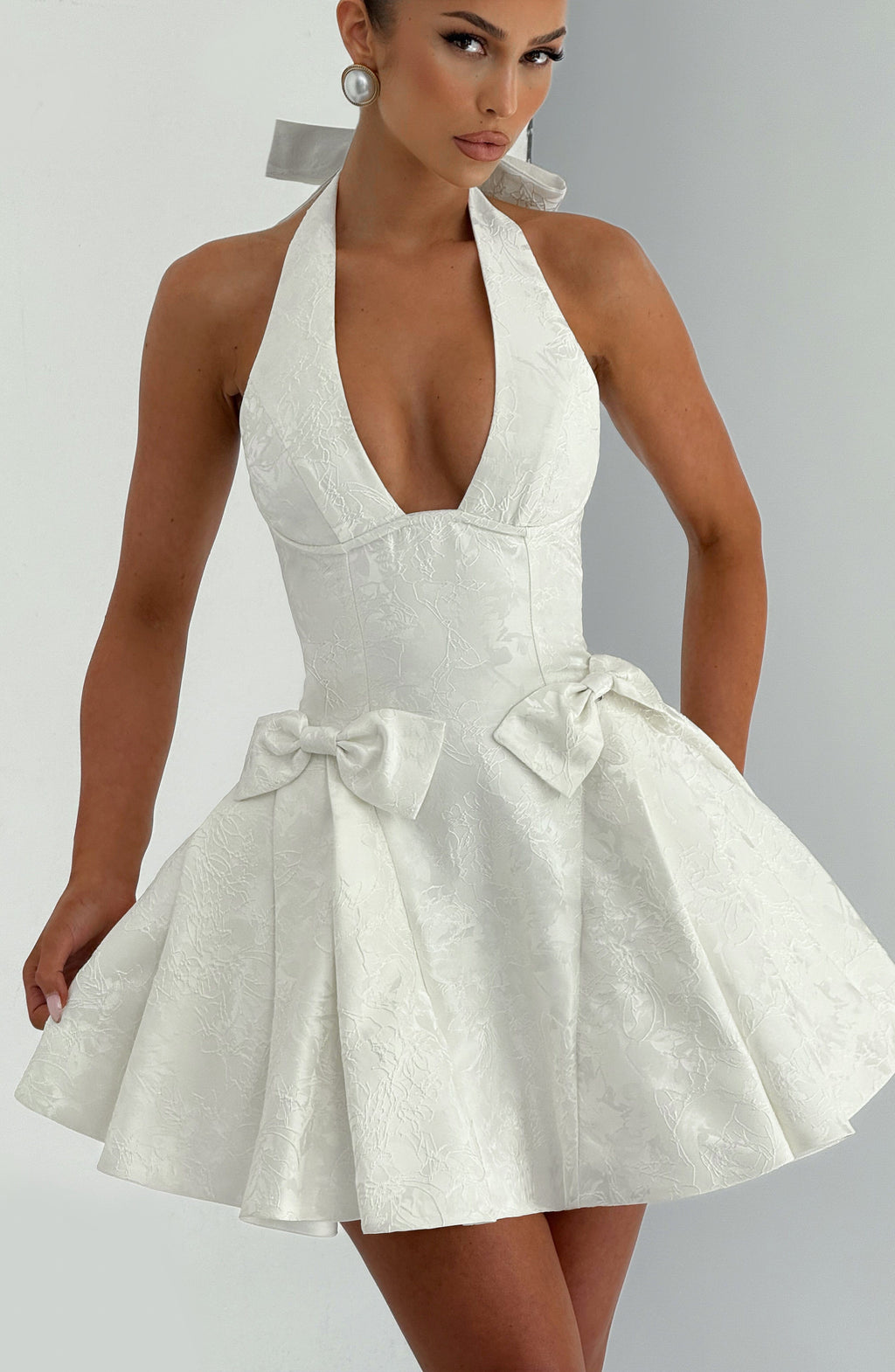 Flourenne Jocelle Mini Dress in Ivory