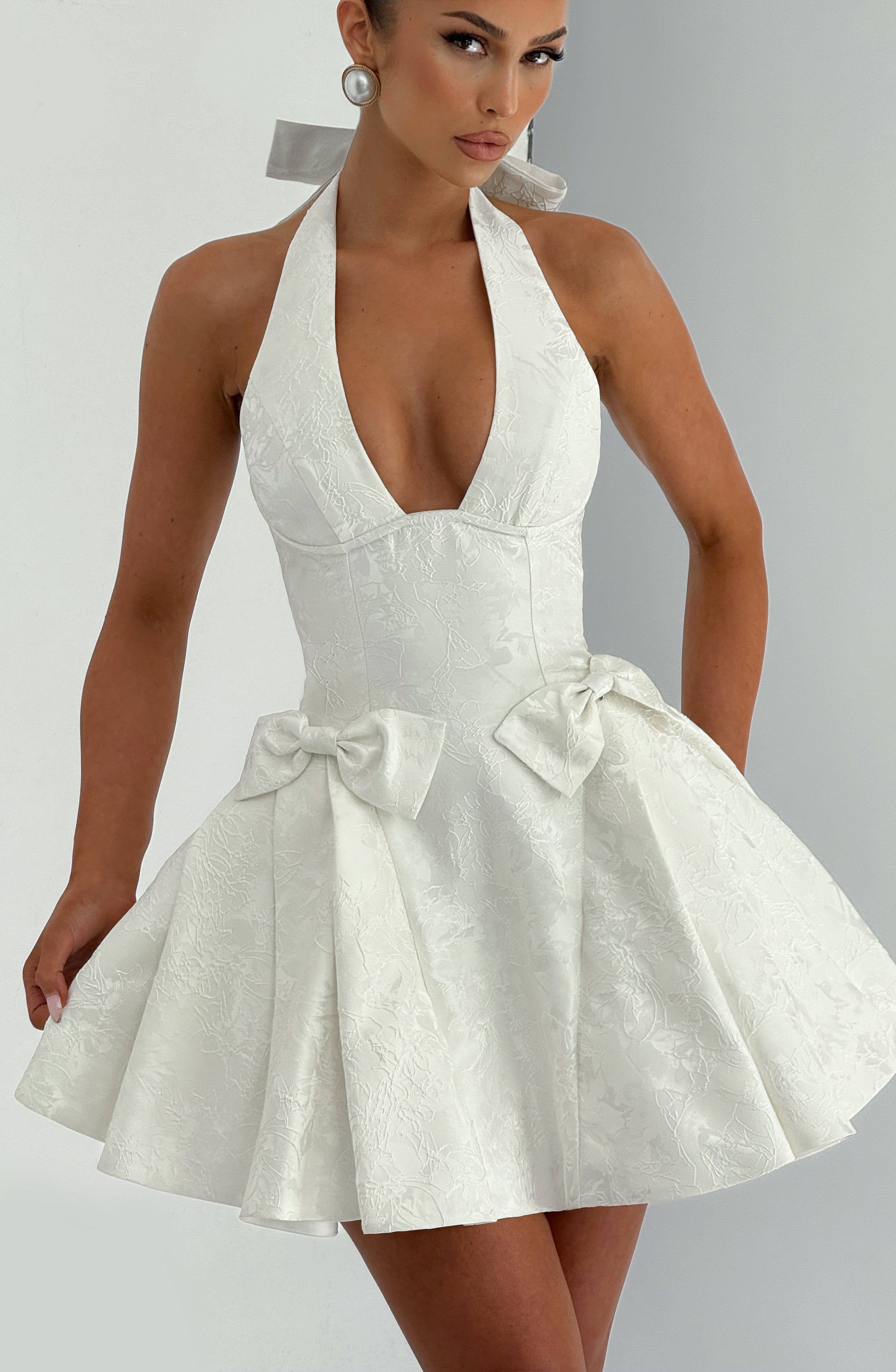 Flourenne Jocelle Mini Dress in Ivory